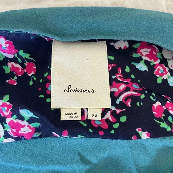 Anthropologie elevenses teal cardigan wrap blazer - Picture 5 of 9